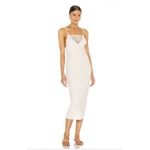 Weekend Stories Lux Ribbed Dress Ivory White Slip